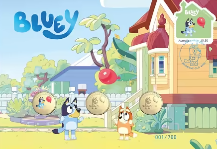 2024 Australia Post Impressions, Bluey 3-Coin PNC