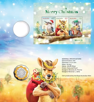 2024 Merry Christmas Impressions Limited-Edition Silver Proof Coin