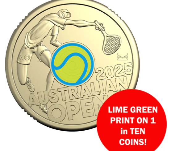 2025 Women’s Australian Open $2 Privy Mark Coin in Folder