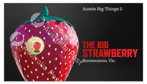 2025 Aussie Big Things 2 Big Strawberry Limited Edition Coloured Coin PNC
