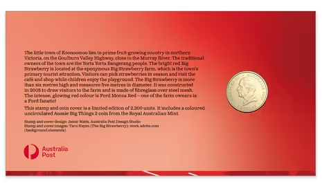 2025 Aussie Big Things 2 Big Strawberry Limited Edition Coloured Coin PNC