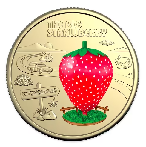 2025 Aussie Big Things 2 Big Strawberry Limited Edition Coloured Coin PNC