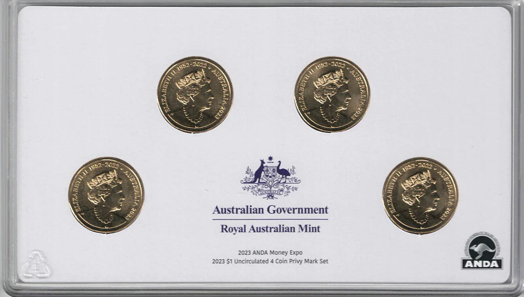2023 $1 ANDA MONEY EXPO PRIVYMARK 4-COIN SET