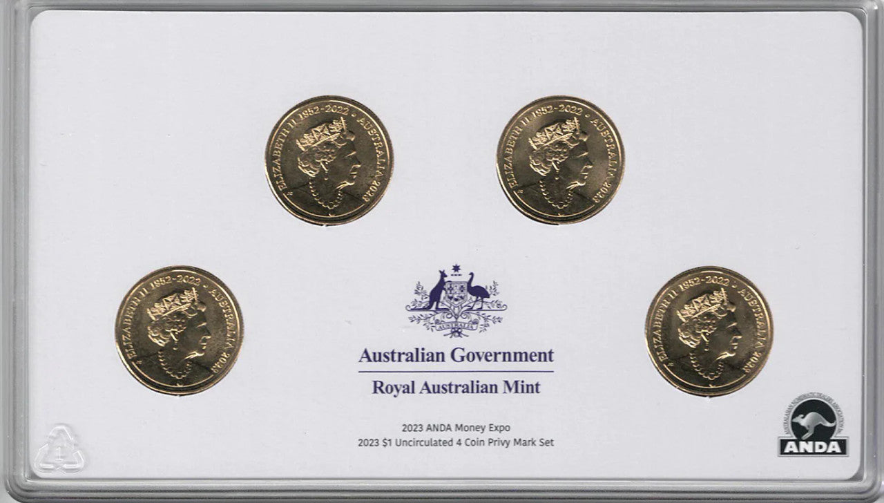 2023 $1 ANDA MONEY EXPO PRIVYMARK 4-COIN SET