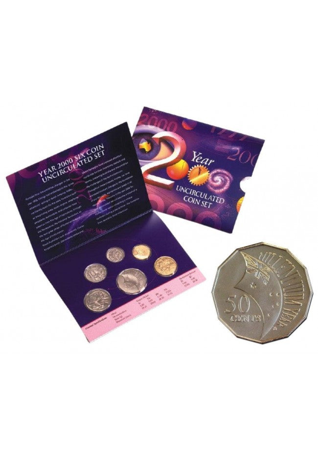 2000 Six Coin Uncirculated Mint Set - the Millennium