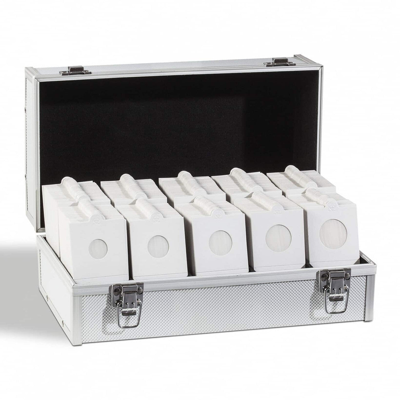 Lighthouse  Matrix 1000 Assorted Self Adhesive Coin Holders With Aluminium Storage Case