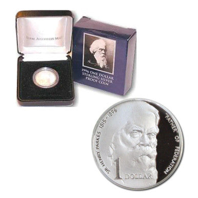 1996 Henry Parkes $1 Silver Proof Coin