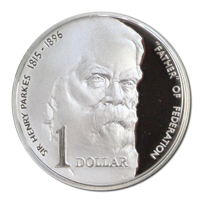 1996 Henry Parkes $1 Silver Proof Coin
