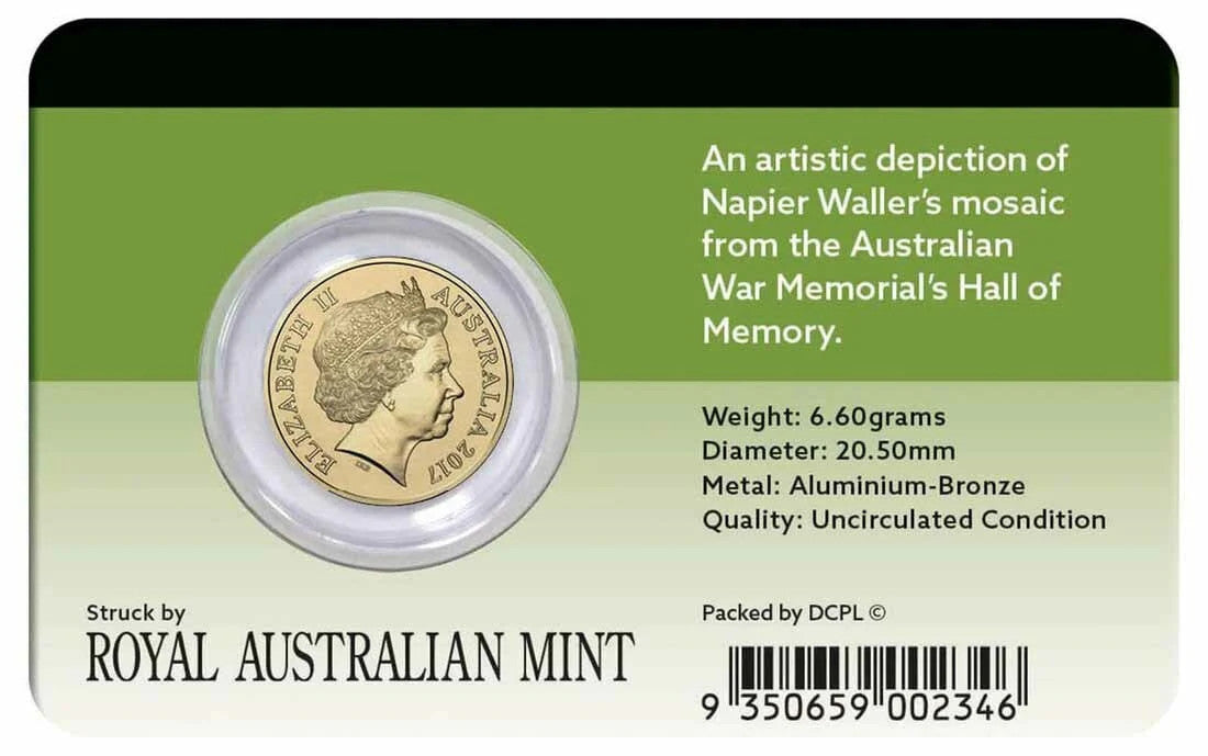 2017 Hall of Memory $2 Coin in card