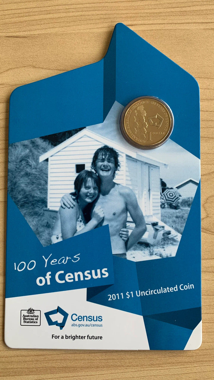 2011 $1 100 Years of Census uncirculated carded coin
