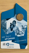 2011 $1 100 Years of Census uncirculated carded coin