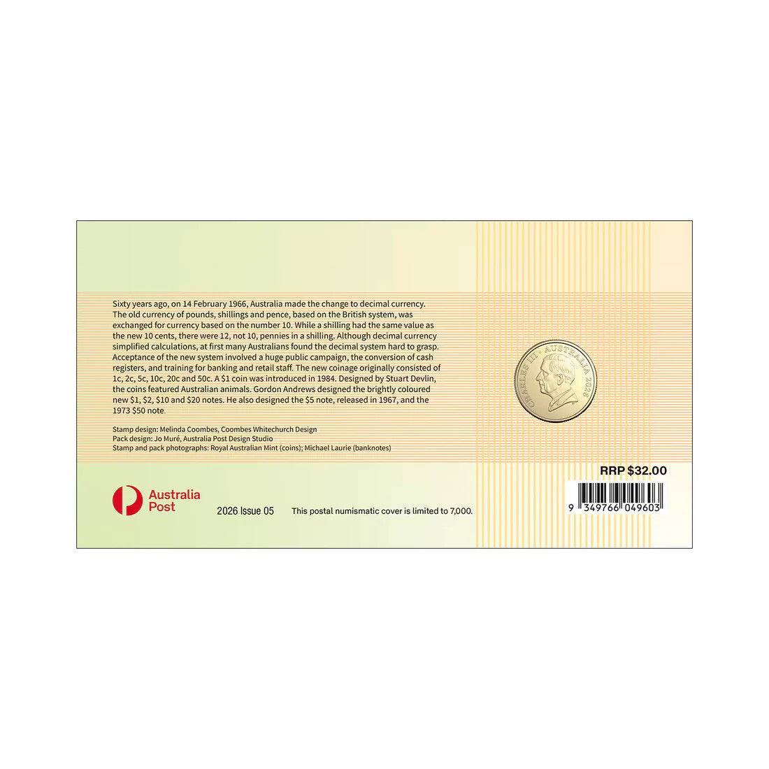 2026 60th Anniversary of Decimal Currency $1 PNC