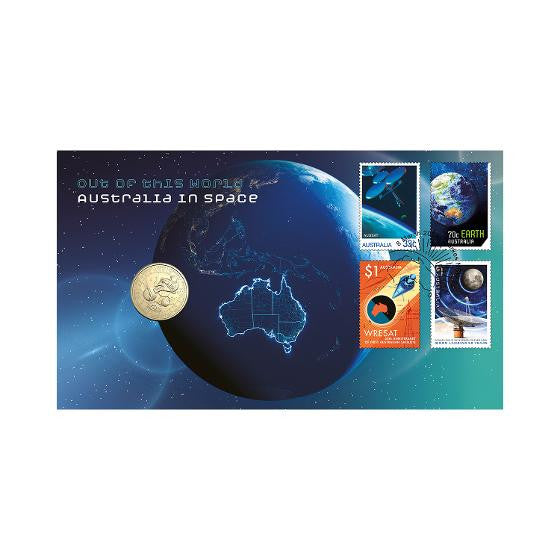 Out of this World Aust in Space Postal Numismatic Cover (PNC) RAM