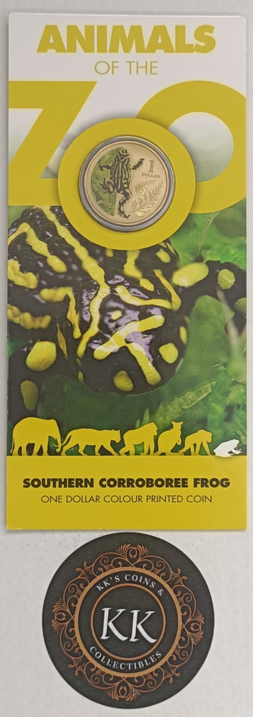 2012 $1 Animals of The Zoo - Southern Corroboree Frog Uncirculated Coin on Card