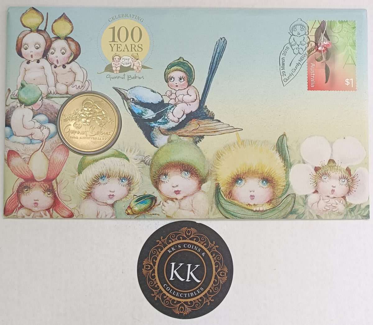 2016 $1 PNC - 100th Anniversary of Gumnut Babies Stamp and Coin Cover - 2476/5000
