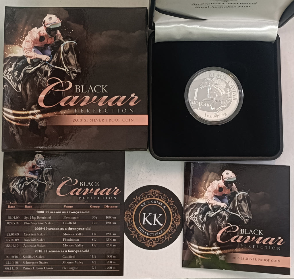 2013 $1 Black Caviar Perfection 1oz Silver Proof Coin