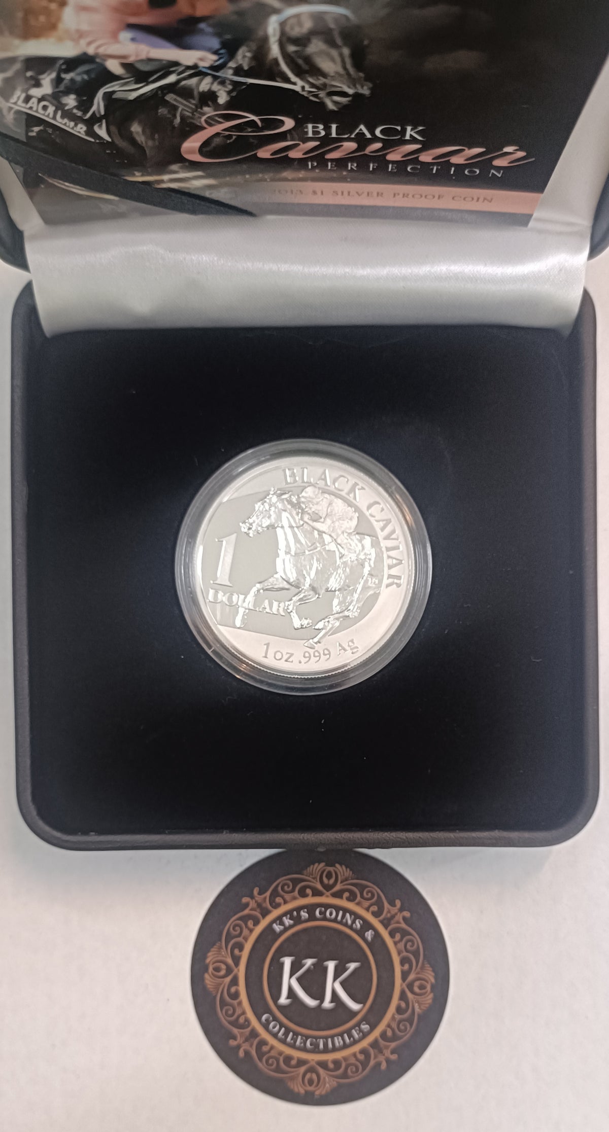 2013 $1 Black Caviar Perfection 1oz Silver Proof Coin