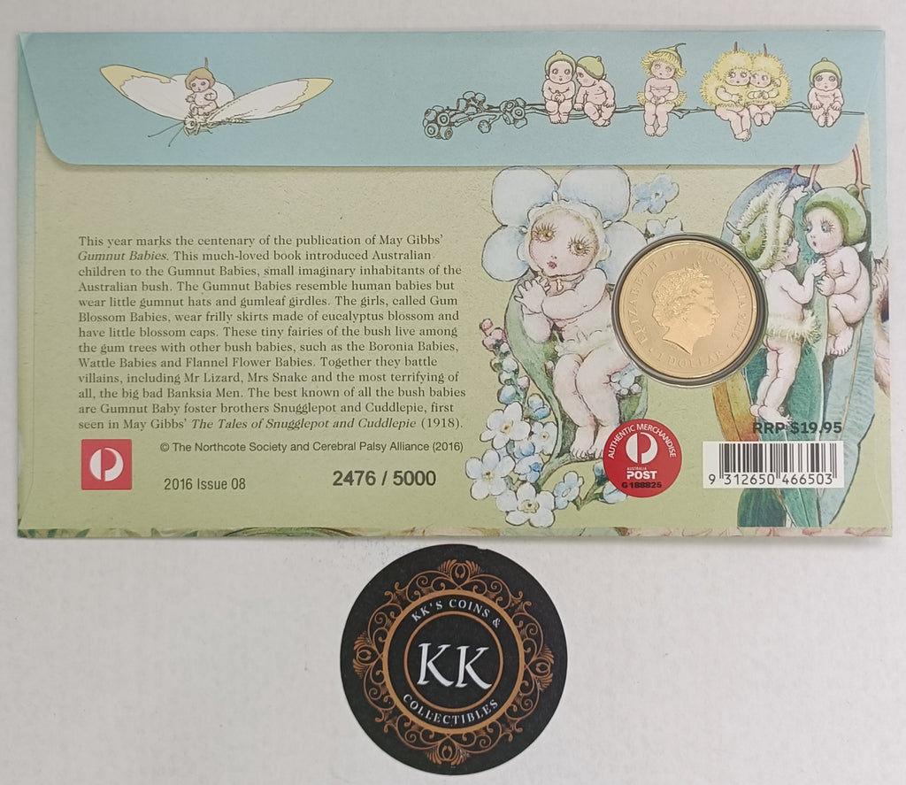 2016 $1 PNC - 100th Anniversary of Gumnut Babies Stamp and Coin Cover - 2476/5000
