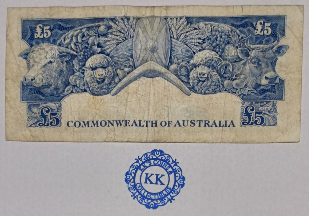 1954 £5 Coombs/Wilson Five Pound Commonwealth Bank of Australia TA38 162958