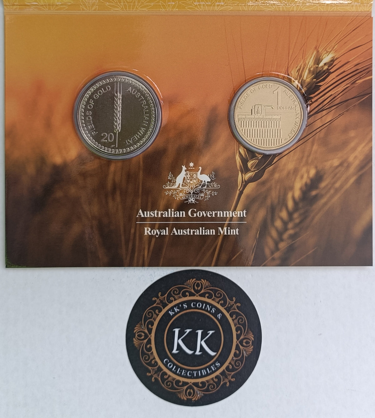 Australia 2012 2 Coin Mint Set Australian Wheat Fields of Gold