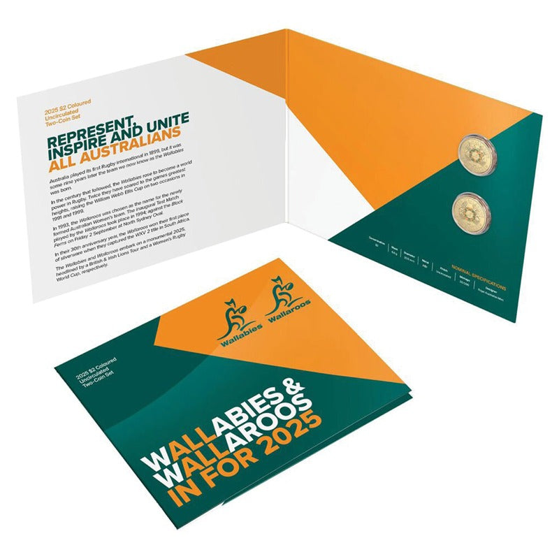 2025 $2 Wallabies & Wallaroos Two Coin Set