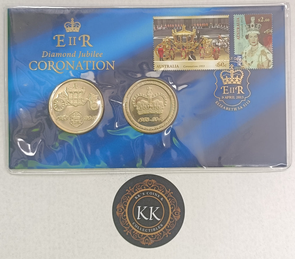 2013 QEII Coronation 60th Anniversary Stamp and Medallion Cover