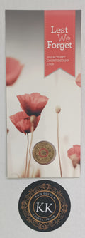 2015 Lest We Forget ANZAC Day Poppy Counterstamp Two Dollar ($2) Colour-printed Australian Decimal Coin