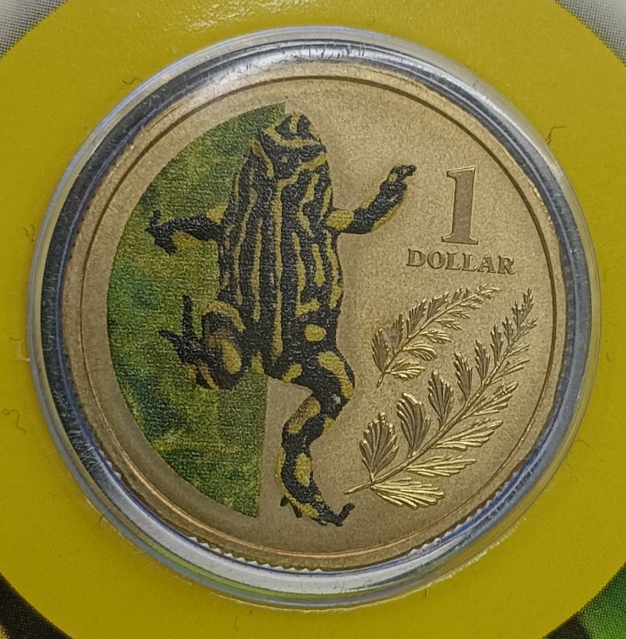 2012 $1 Animals of The Zoo - Southern Corroboree Frog Uncirculated Coin on Card