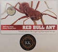 2014 $1 Bright Bugs - Red Bull Ant Uncirculated Coin on Card