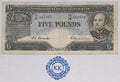 1954 £5 Coombs/Wilson Five Pound Commonwealth Bank of Australia TA38 162958