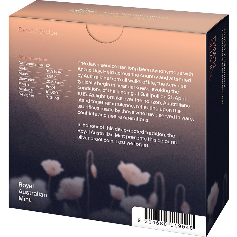 2026 Dawn Service $2 Silver Proof Coin