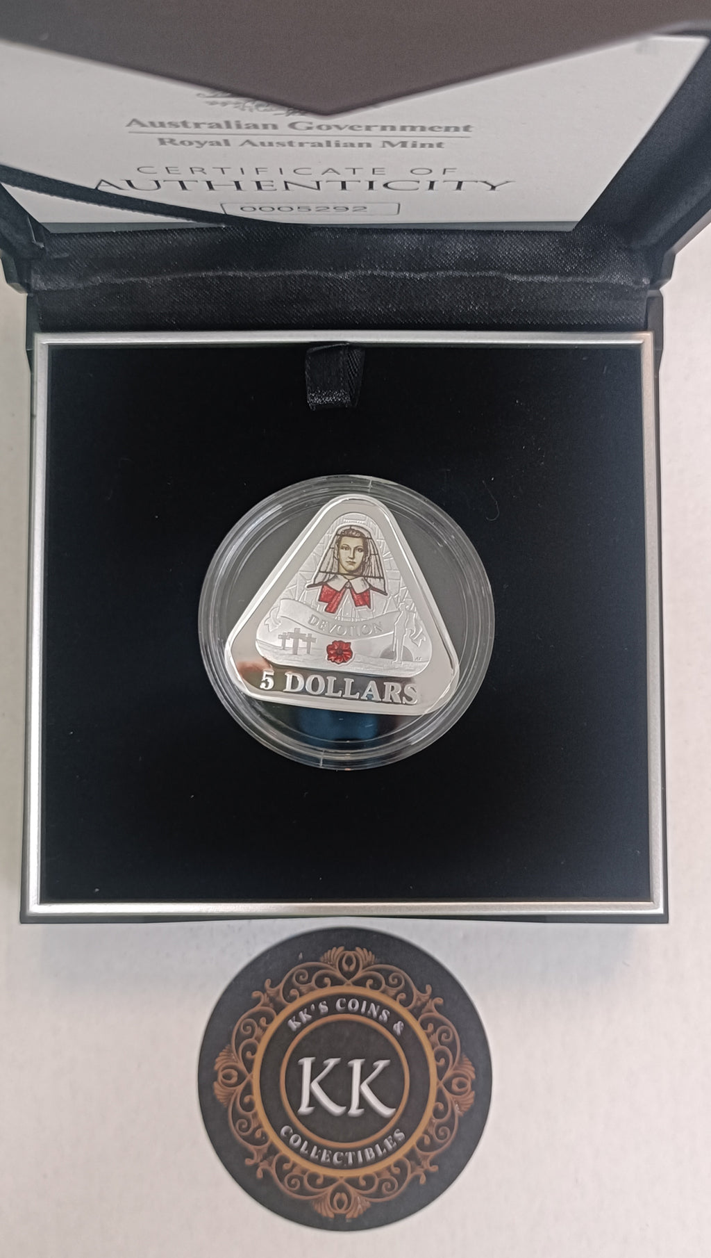 2017 $5 Front Line Angels Triangular Five Dollar Silver Proof Coin