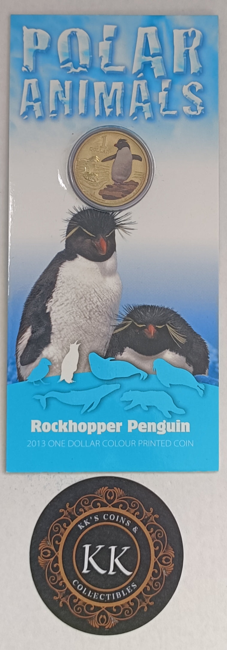 2013 $1 Polar Animals - Rockhopper Penguin Uncirculated Coin on Card