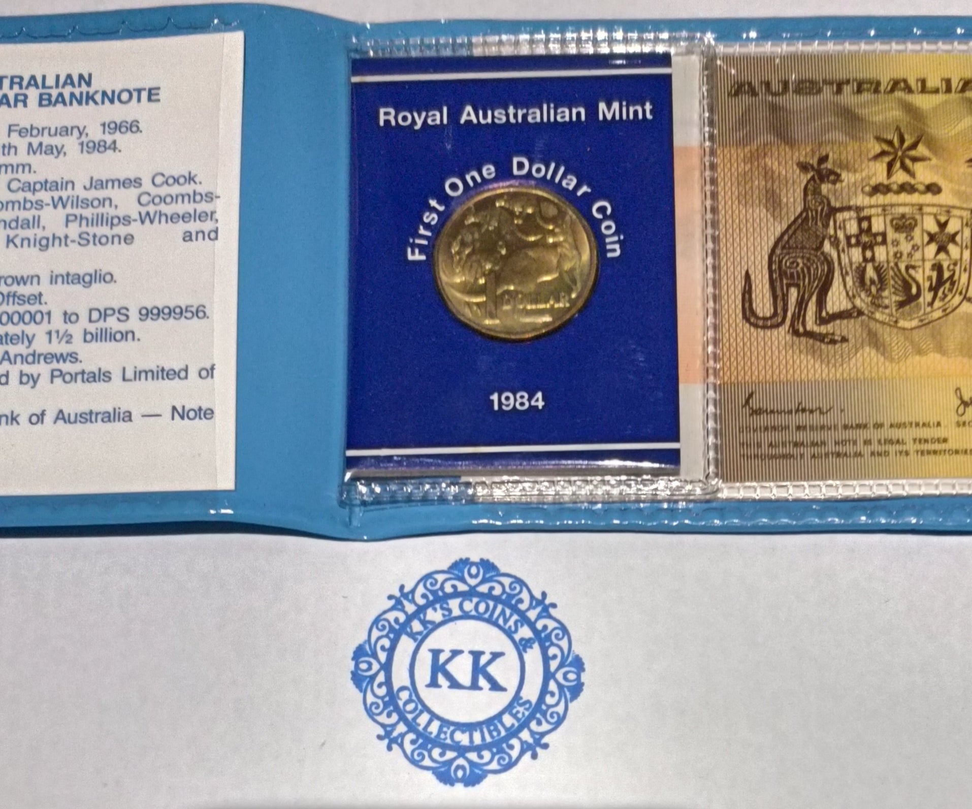 1984 First $1 Coin & Last $1 Banknote Folder #4233