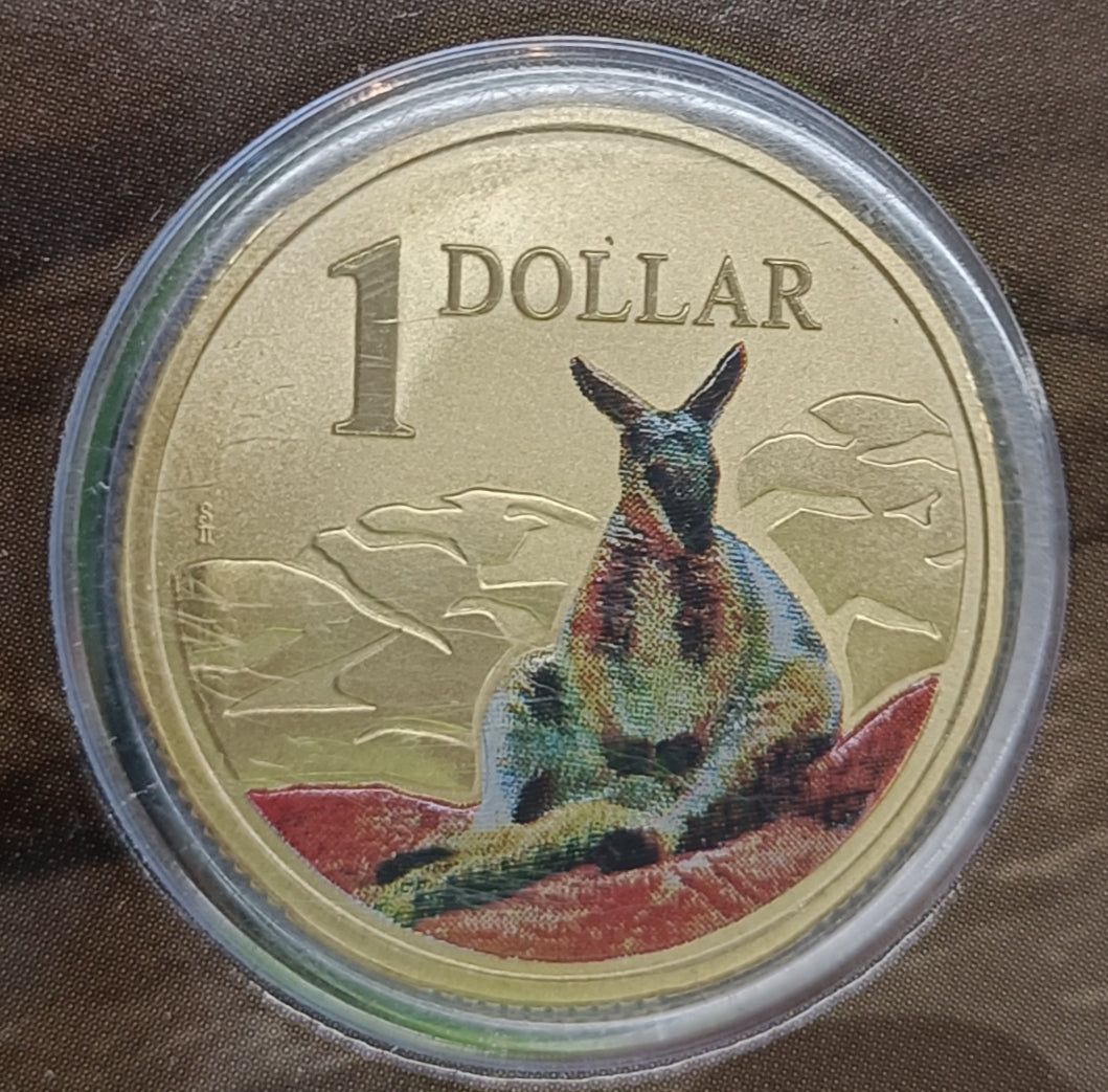 2008 $1 Land Series - Rock Wallaby Uncirculated Coin on Card
