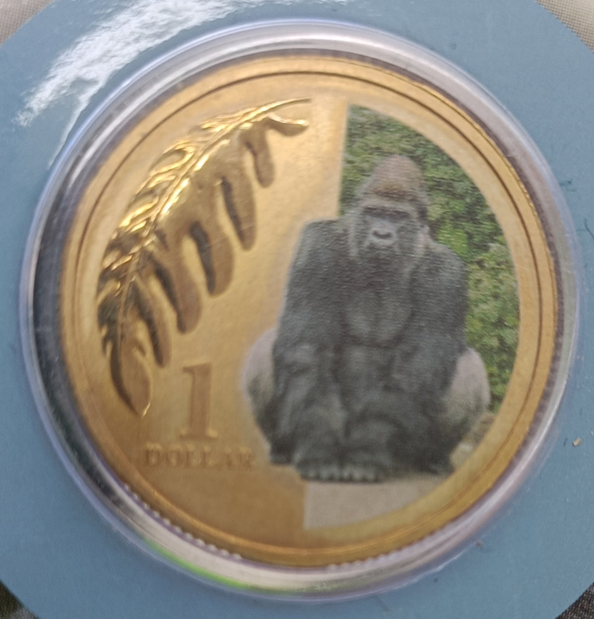 2012 $1 Animals of The Zoo - Western Lowland Gorilla Uncirculated Coin on Card