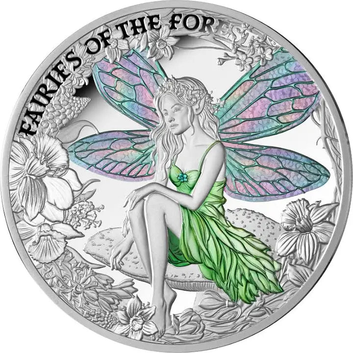 2026 Enchanted Fairies of Forest 1oz Silver Colour Coin