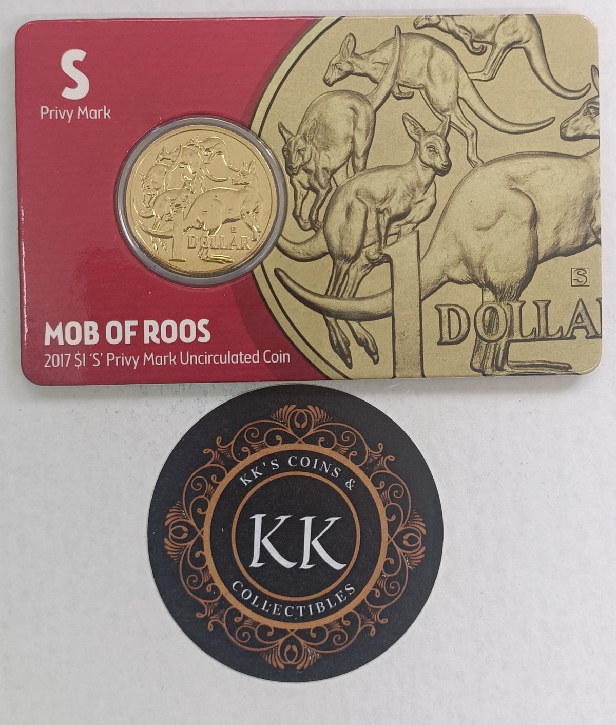 2017 $1 ANDA Sydney Mob of Roos 'S' Privy Mark Uncirculated Coin ANDA Sydney show.