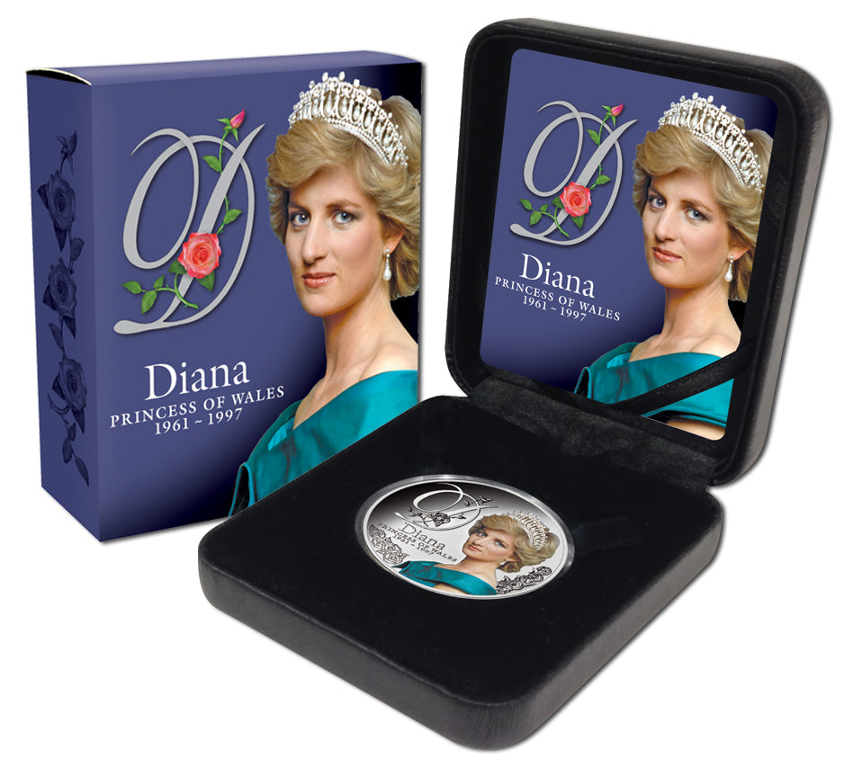 2017 Diana Princess of Wales $1 Colour Coin