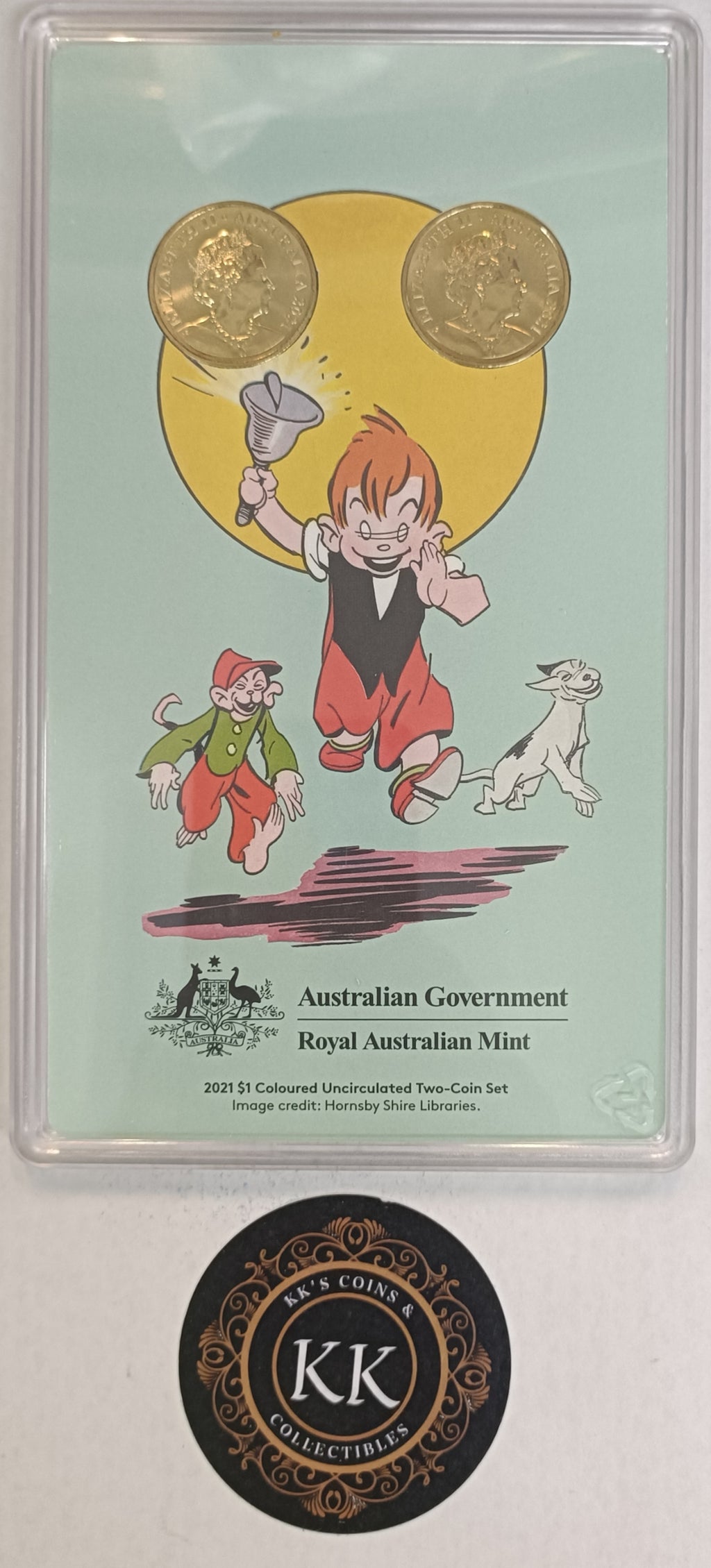 2021 $1 Centenary of Ginger Meggs Coloured Uncirculated Two-Coin Set