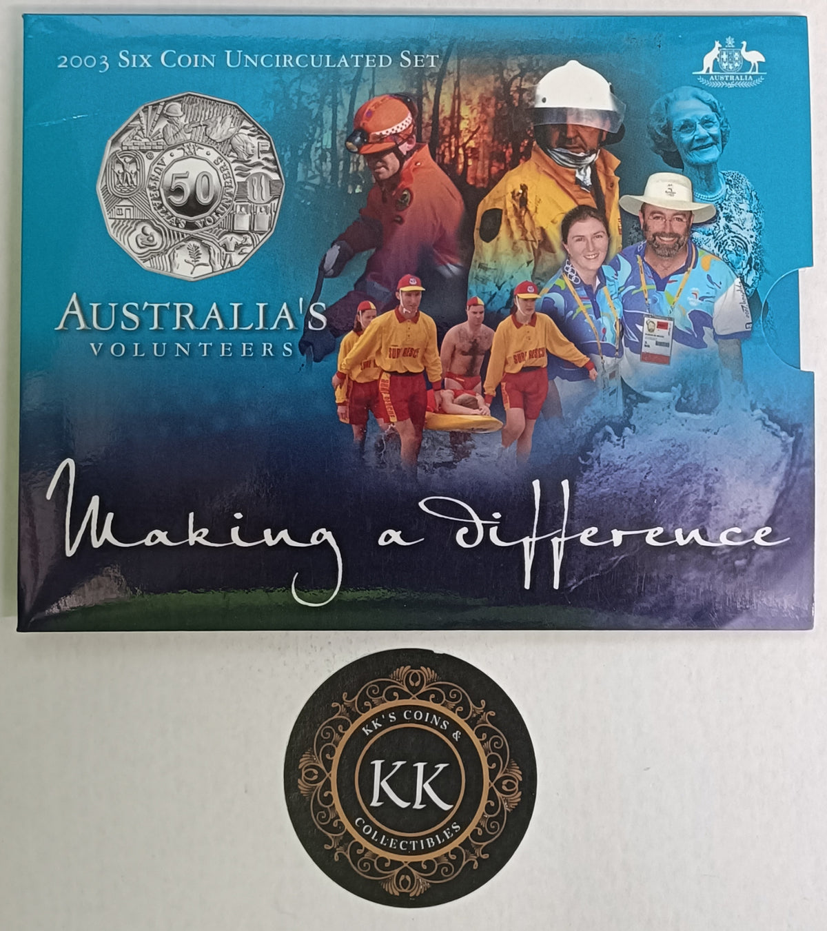 2003 Uncirculated Mint 6 Coin Set - Australia's Volunteers