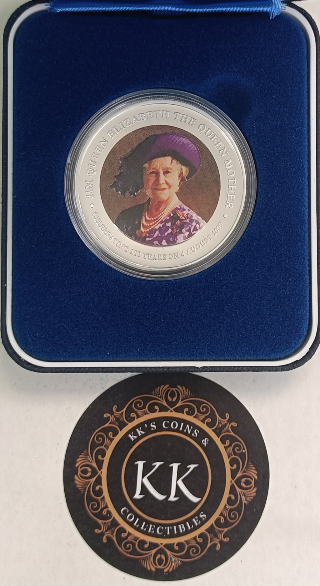 Perth Mint 2002 Her Majesty Queen Elizabeth The Queen Mother 1oz Coloured Silver Coin