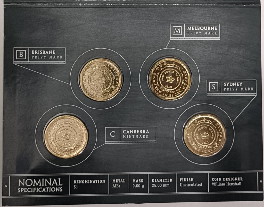2013 Bicentenary of Holey Dollar & Dump 4x Coin Mintmark Set CBMS