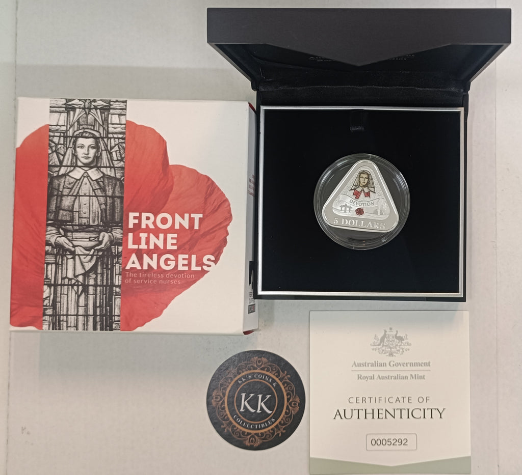 2017 $5 Front Line Angels Triangular Five Dollar Silver Proof Coin