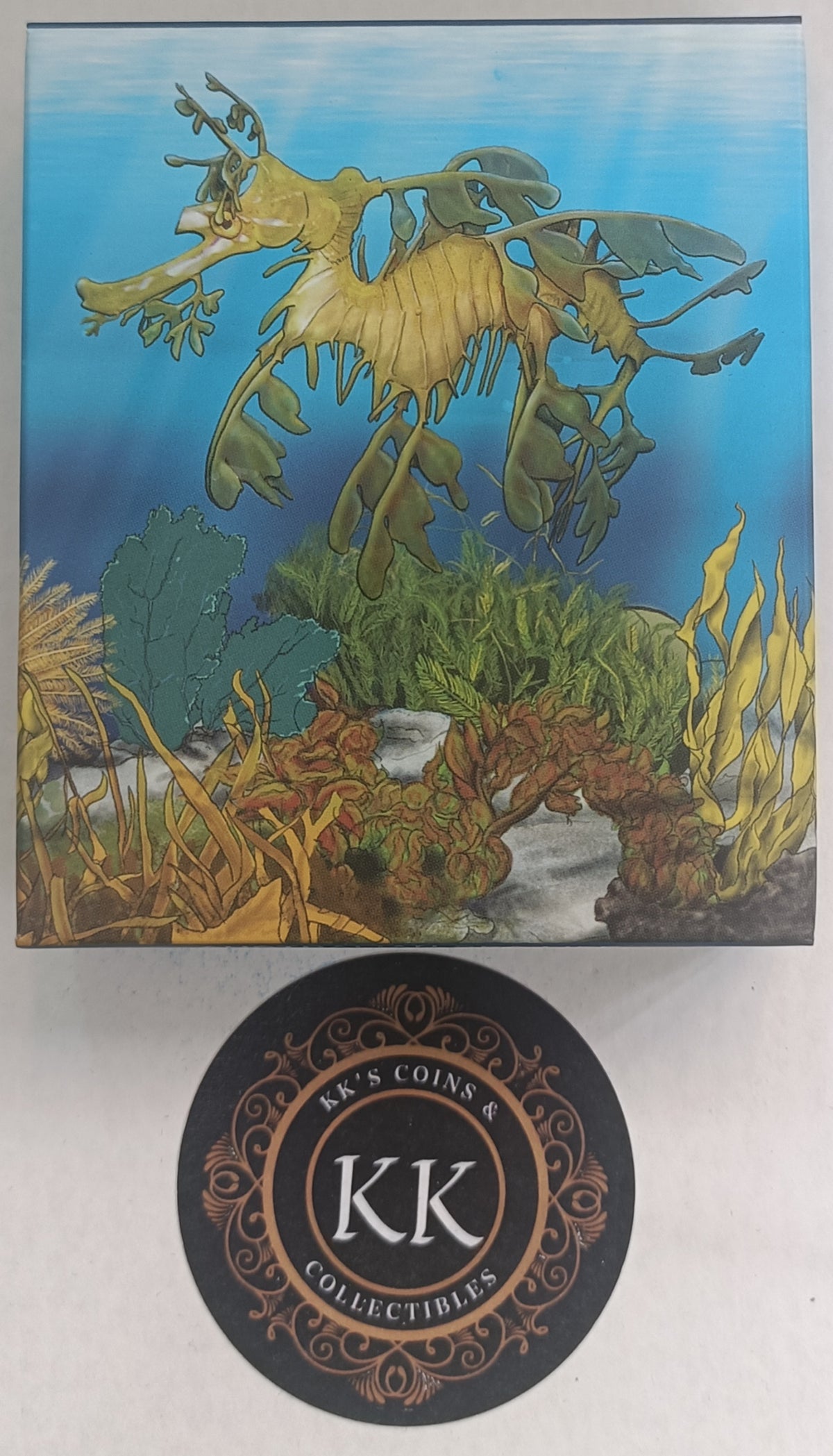 2009 50c Australian Sea Life The Reef - Leafy Sea Dragon - 1/2oz Silver Coloured Proof Coin
