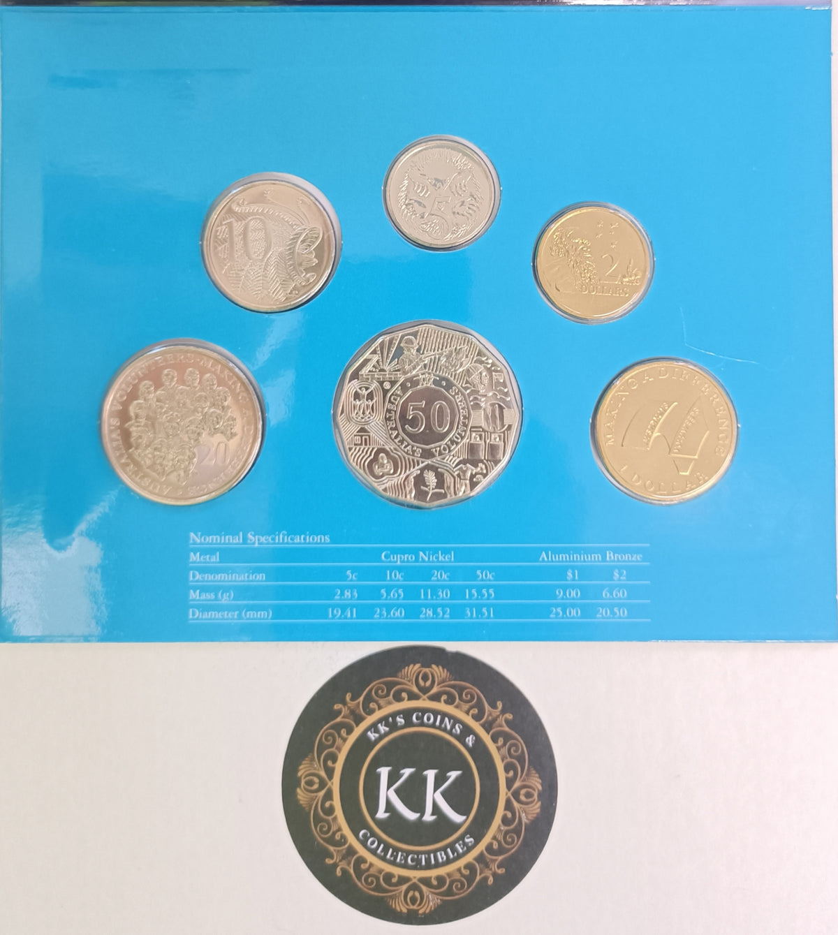 2003 Uncirculated Mint 6 Coin Set - Australia's Volunteers
