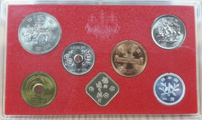 Japan 1991 Cherry Blossoms 6 Coin Mint Set