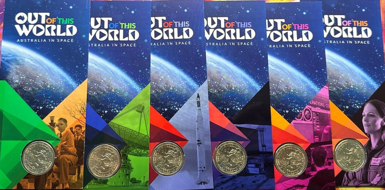 2024 Australia In Space Out Of This World $1 Coin "M" Mintmark 6 Coins