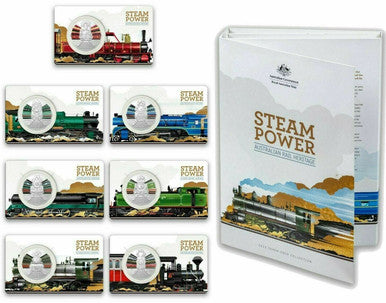 2022 50 Cent Australian Steam Train Coin Set with Folder