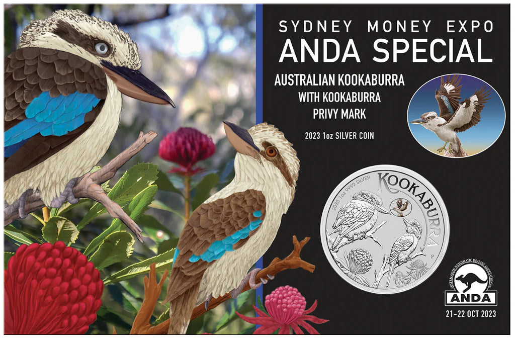 2023 $1 KOOKABURRA - ANDA SYDNEY MONEY EXPO 1OZ SILVER COIN